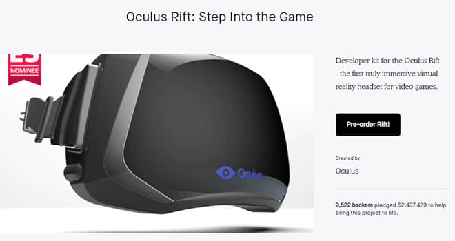 Oculus VR: Crowdfunding Thành Công 2 Tỷ USD